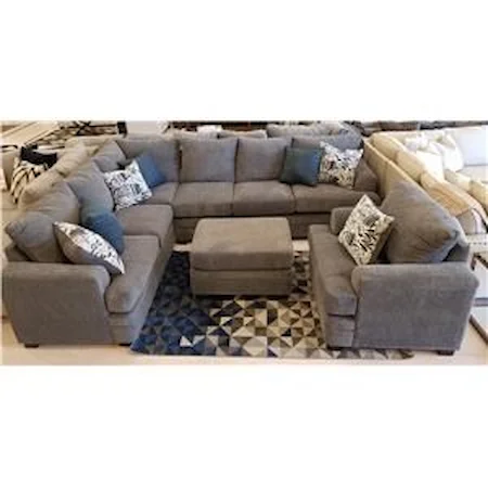 Sectional plus Chair and Ottoman
